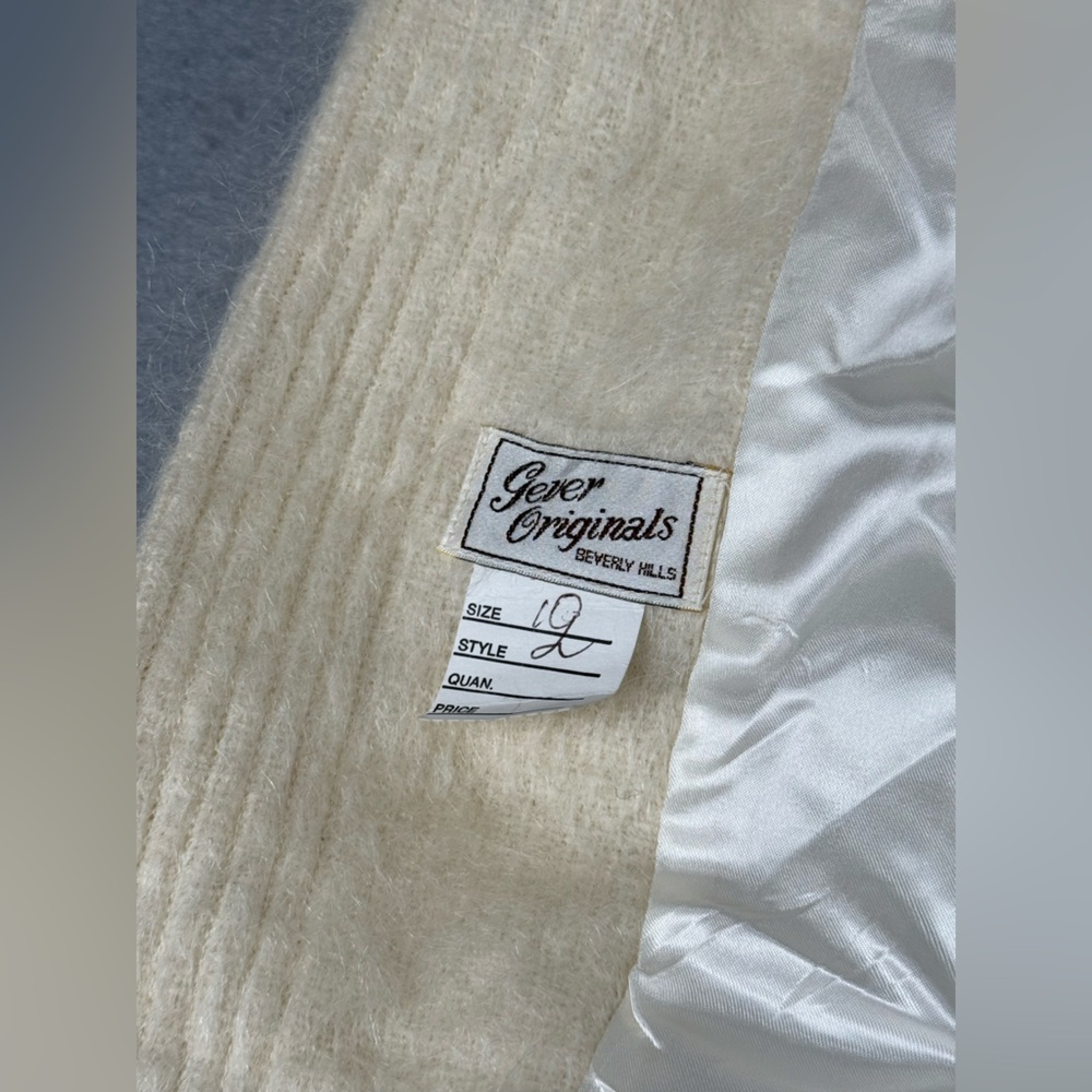 Vintage Gever Originals Beverly Hills Mohair Cream Jacket Blazer Size 10 - Picture 8 of 9